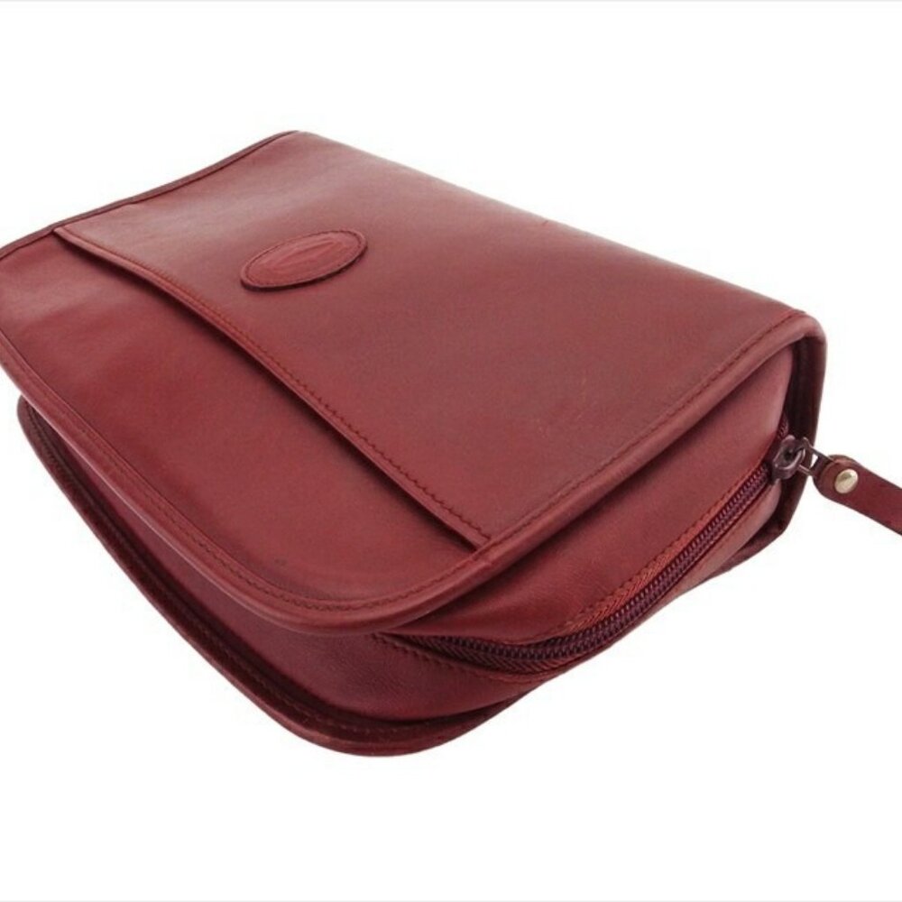 CARTIER Clutch bag Bordeaux gold Women Authentic secondhand